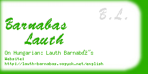 barnabas lauth business card